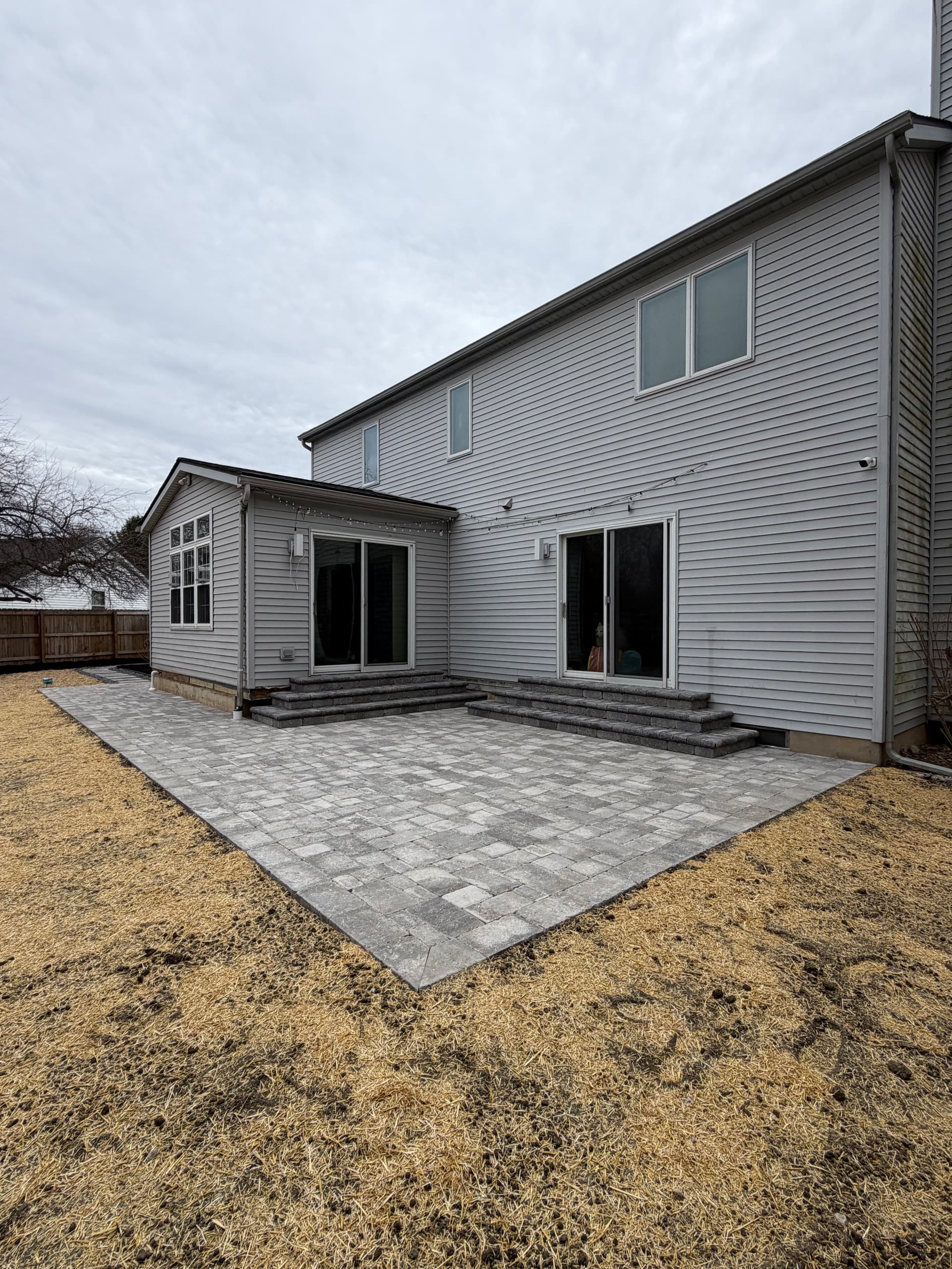 Gallery photos for Unilock Brussel Block Patio and Stepping Stone Walkway in Brighton: Image #1