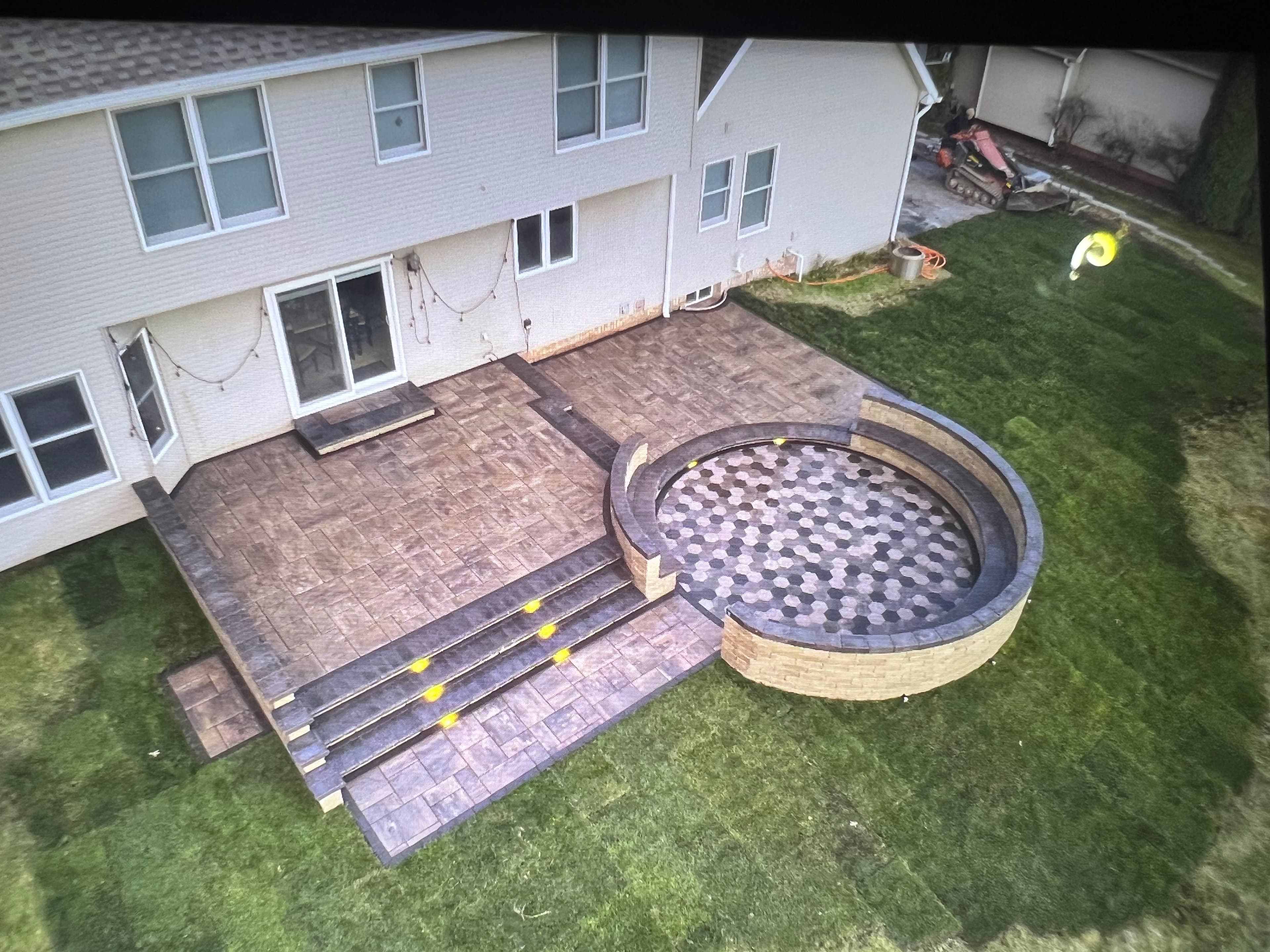Project Elegant Multi-Level Patio Installation in Brighton, Michigan image
