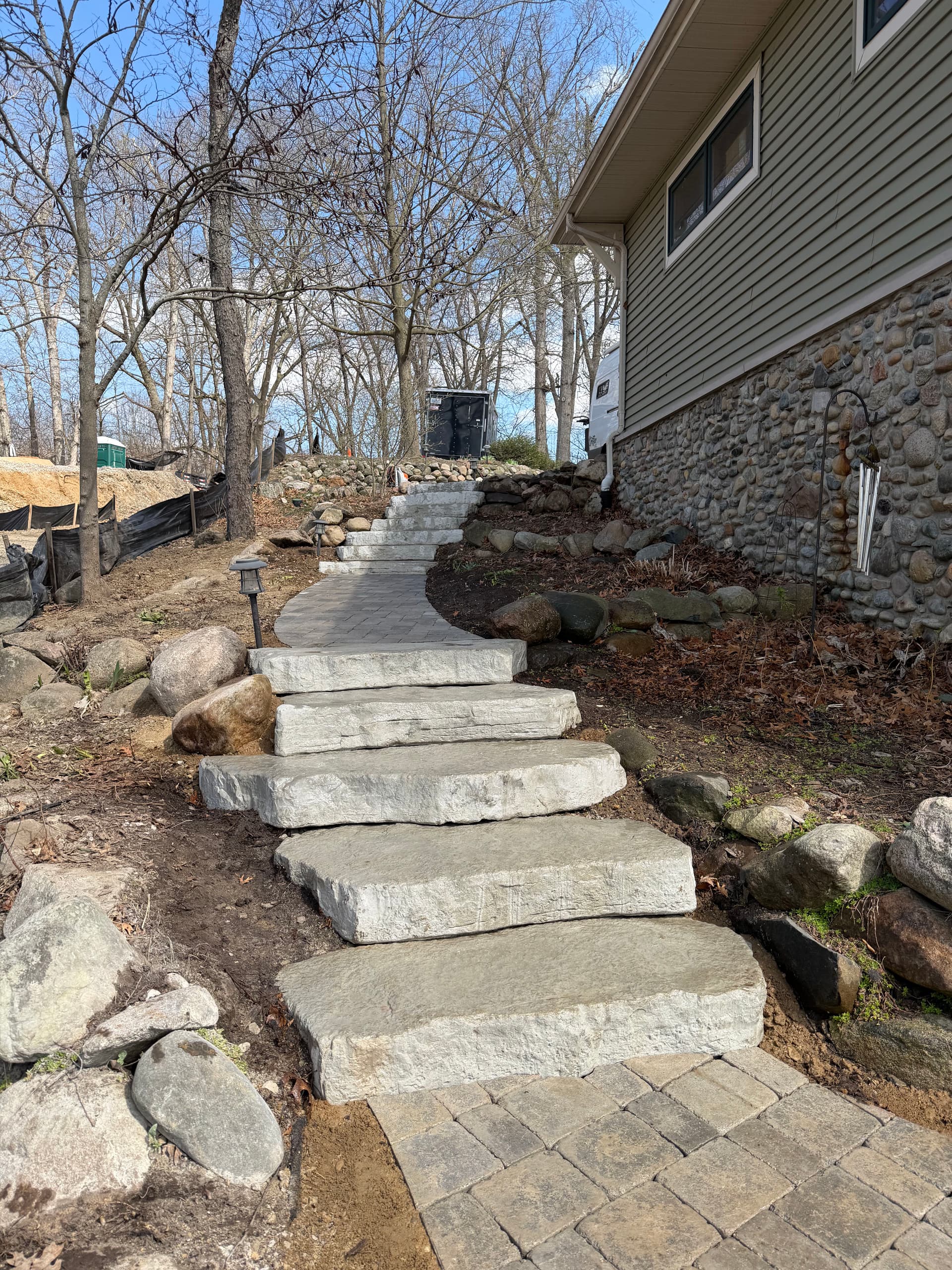 Gallery photos for Unilock Brussel Block Staircase at a Brighton Lakeside Home: Image #1