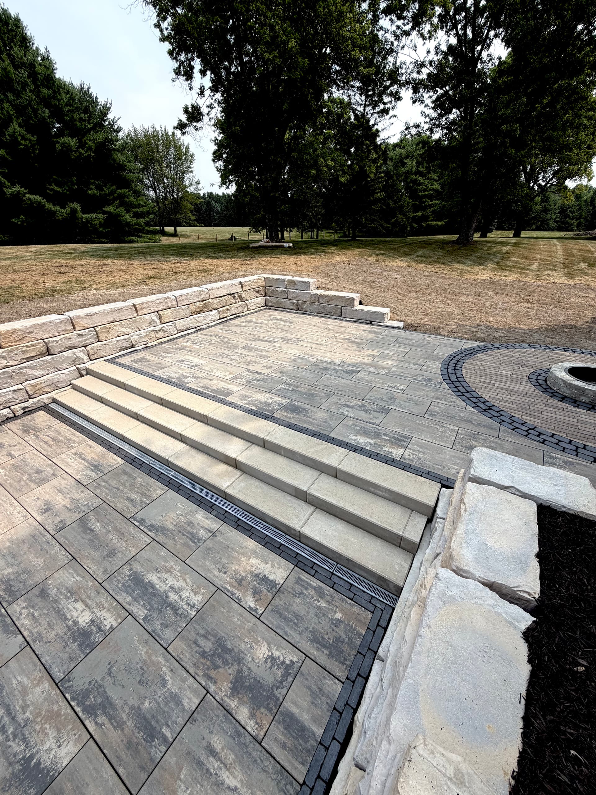 Gallery photos for Unilock Patio and Retaining Wall Build in Whitmore Lake: Image #2