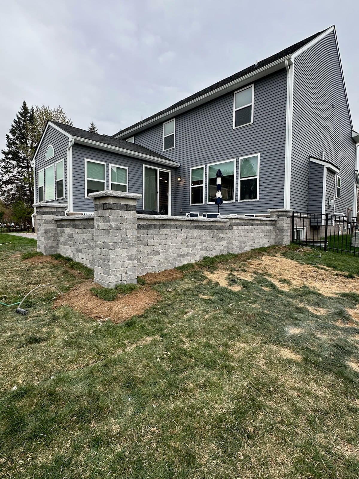 Stunning Raised Patio with LED Features in Wixom MI image