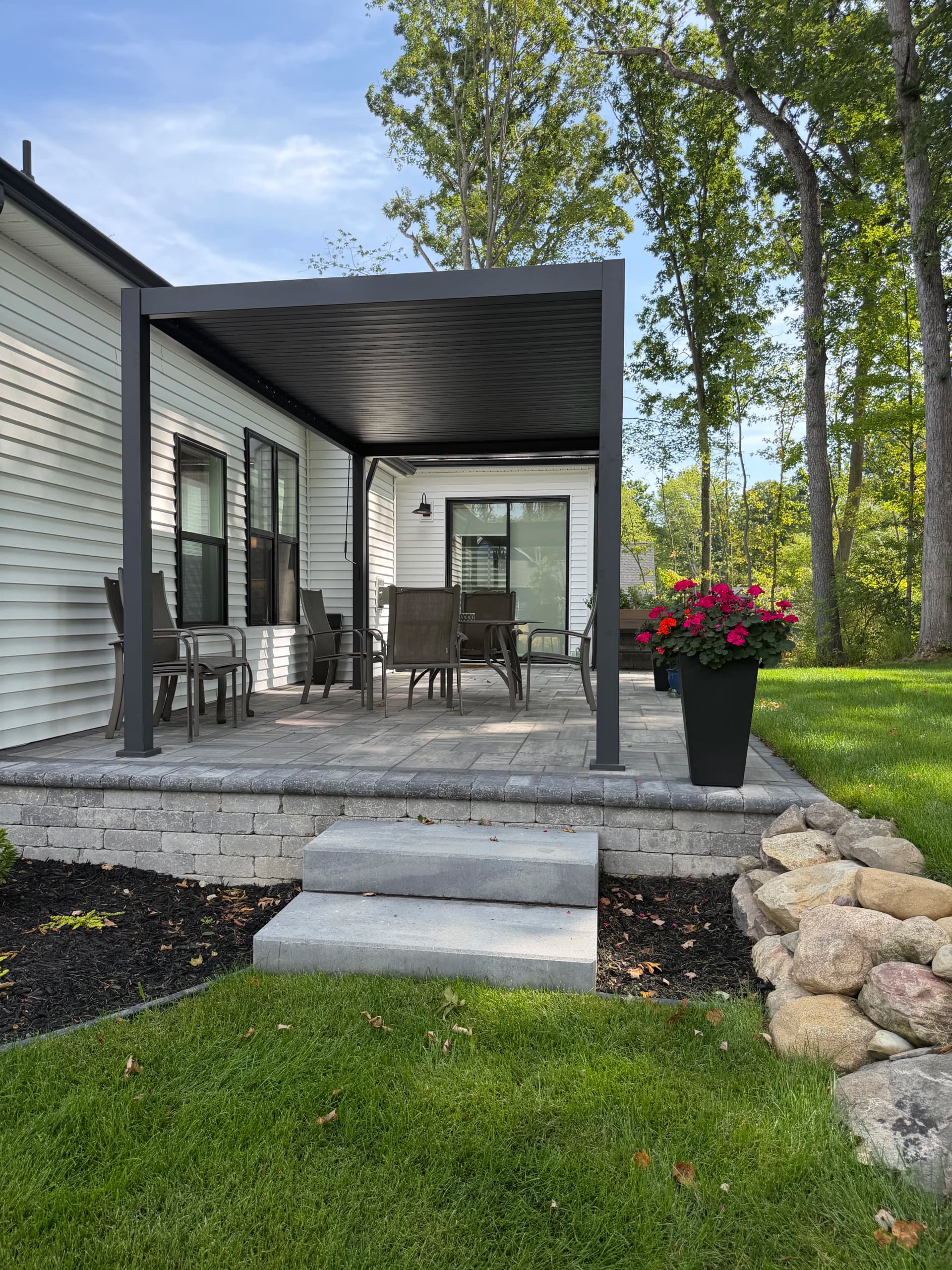 Gallery photos for New Build Backyard Done Right - Paver Patio, Pergola, and Full Landscape Install: Image #1